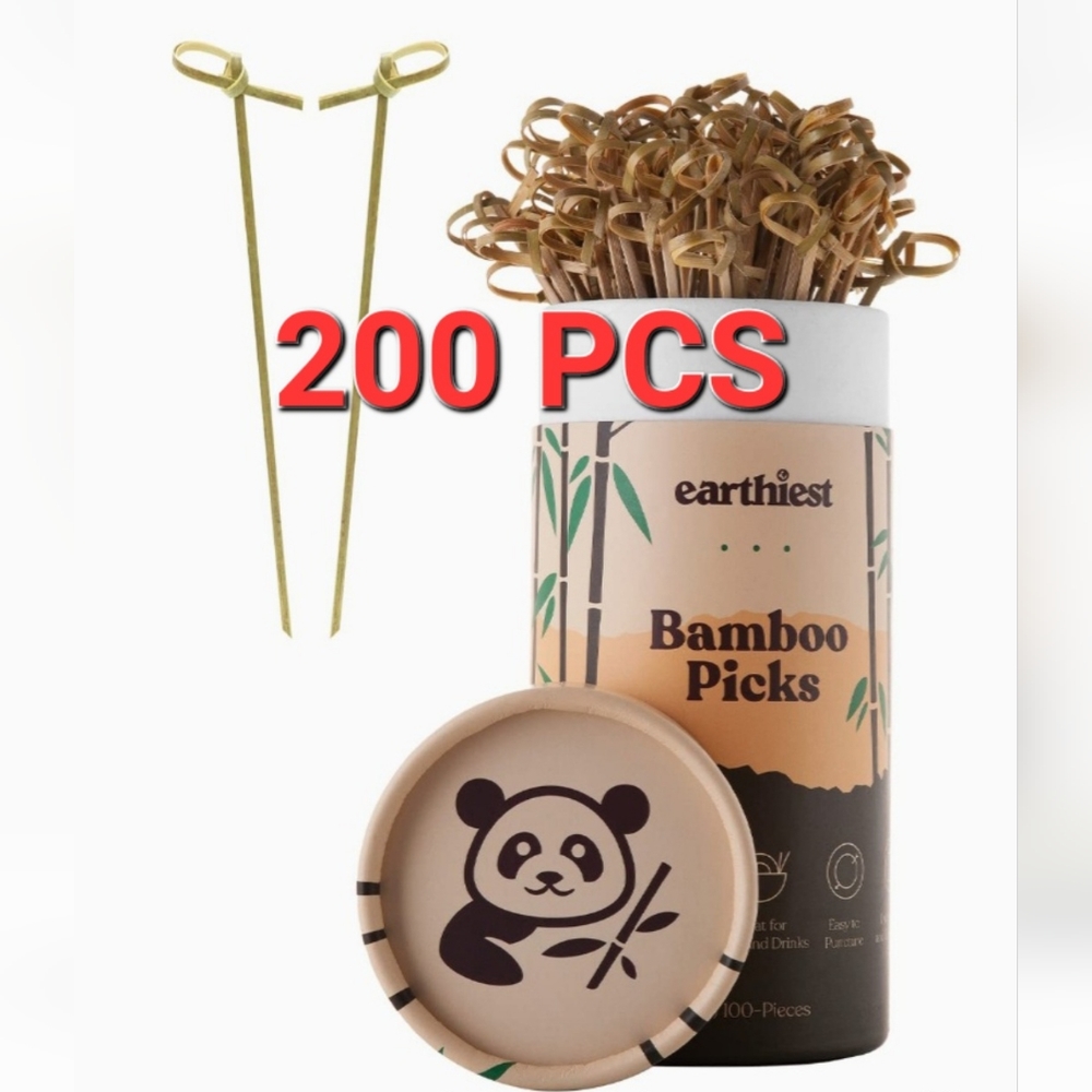 200 PCS Earthiest 6" Bamboo Skewers